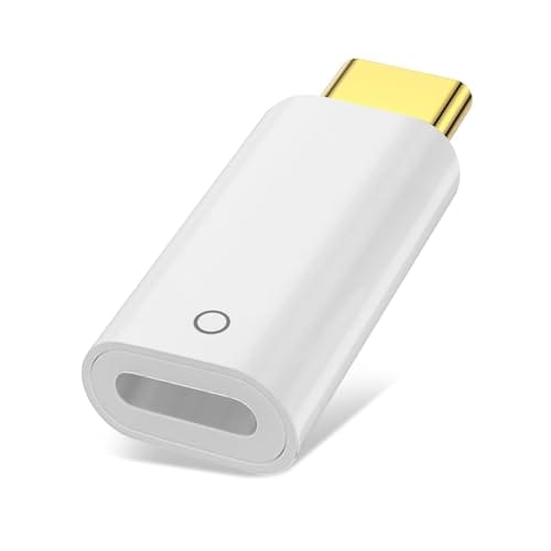 Jadebones USB-C to Pencil Adapter for Apple Pencil 1st Gen, Only Compatible with iPad 10th/11th A16 2025 Gen, USB C to Pencil Charging Adapter Connector, Support Charging & Connection (White)