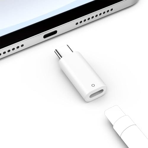 MoKo USB C to iPencil Charging Adapter Compatible with Apple Pencil 1st Generation, Apple Pencil Adapter for iPad 10th Generation, USB-C to iPencil Connector for Charging, Bluetooth Pairing