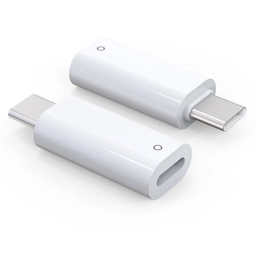 TechMatte USB C Pencil Adapter Designed for Apple Pencil 1st Gen, Only Compatible with iPad 10th /11th A16 2025 Gen,USB-C to Lightning Pencil Charging Adapter,Support Charging & Connection(2Pack)